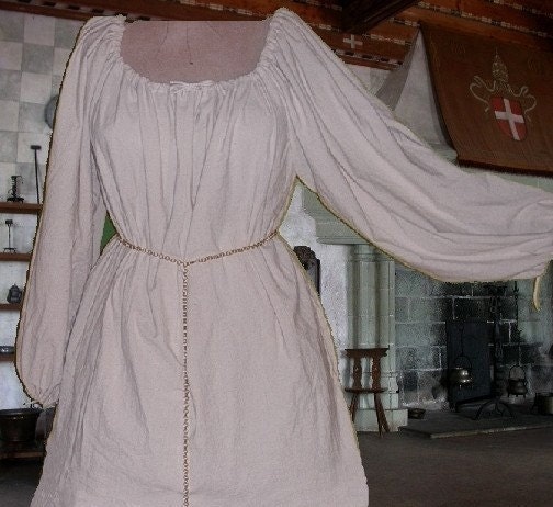 Medieval Gown Chemise SCA Garb Renaissance Costume Undergown