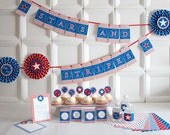 PATRIOTIC FLAIR Collection - Printable Red, White and Blue Party Il_170x135