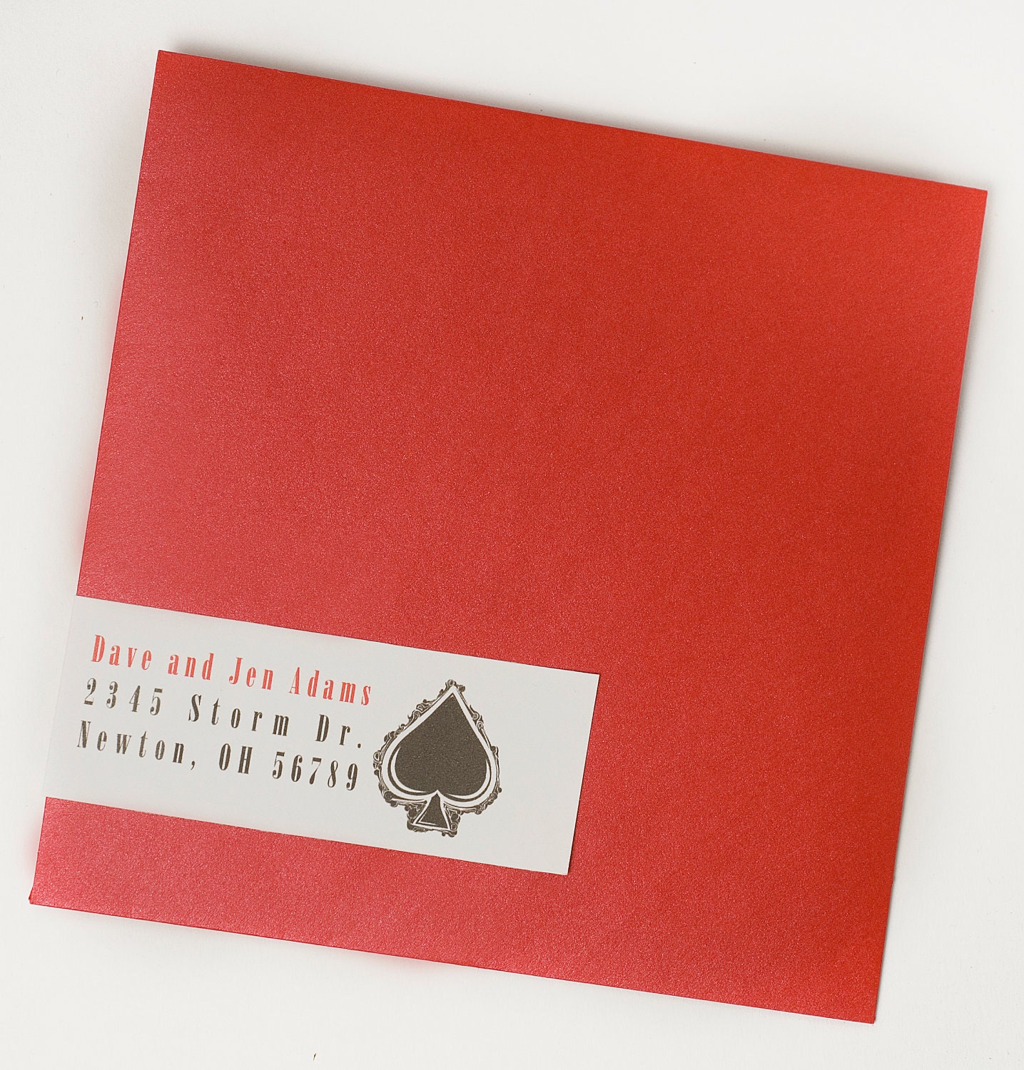 Poker Face Address Label