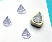 Sailing boat - Special Summer hand carved rubber stamps