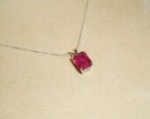 SALE (was 38.00) 8x6mm Beautiful Ruby Pendant