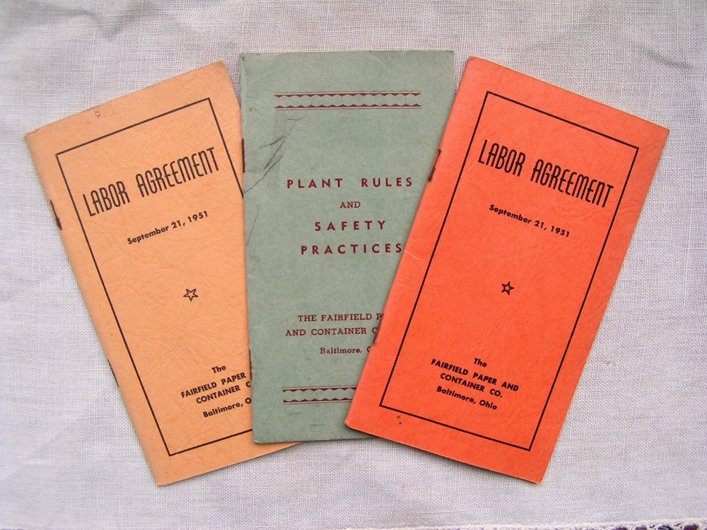 Retro Industrial Booklet Trio