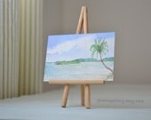 Tropical Haven - ACEO Original watercolor painting