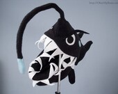Fleece Angler Fish Hat - Black