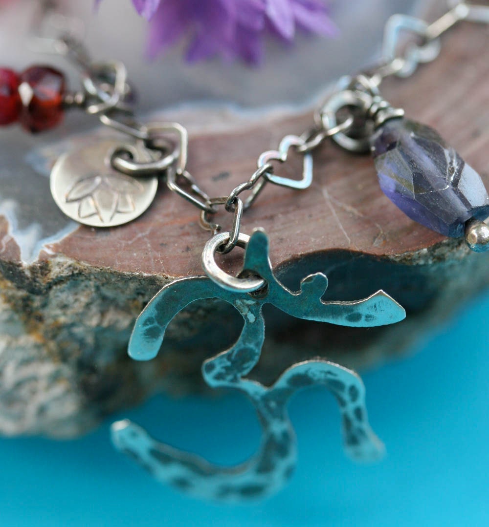 Om and Lotus on Sweet Heart Chain