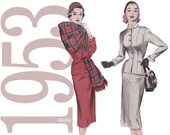 50s Fitted Suit Vintage Sewing Pattern 38 Bust Butterick 6648 UNCUT FF