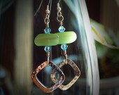 Catseye and Swarovski Earrings
