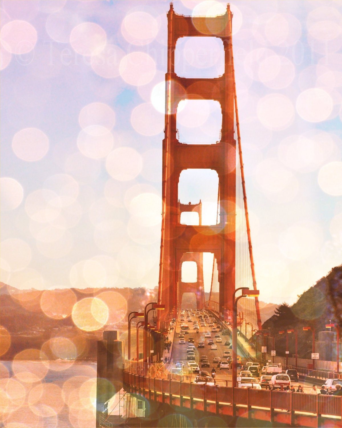 The Golden Gate Bridge - San Francisco - California - 8 x 10 - Digital Fine Art Multi Layer Photo Print - National Historical Monument