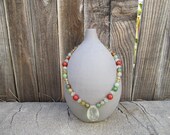 Shoreline Beads: Handmade Stone & Glass Bead Necklace