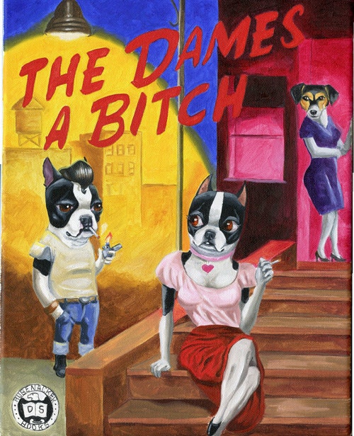 Boston terrier art print paperback book cover
