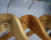 Bridal Party Gifts - Personalized Wooden Hangers - Keepsake - Wedding Favors