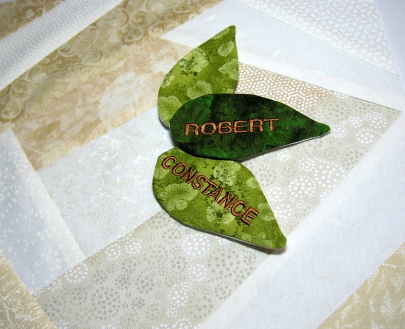 Family Tree Quilt Leaves Personalization