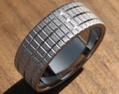 Titanium Woven Texture Ring