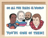 of all the dads in the world - fathers day card featuring tv dads