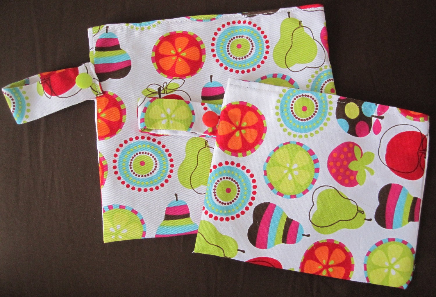 Reusable Sandwich and Snack bag Combo - Pick your Own Fabric & Personalize