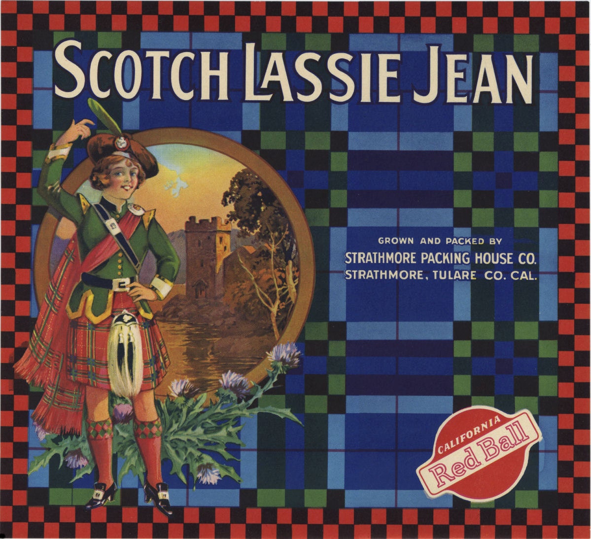 Scotch Lassie Celtic Scottish Orange Crate LabelFrom LABELSTONE