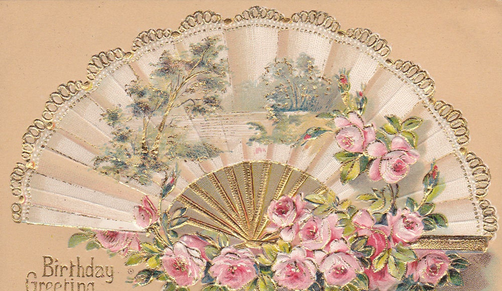 Antique Birthday Greetings Used Embossed Postcard Early 1900's (fpc260)
