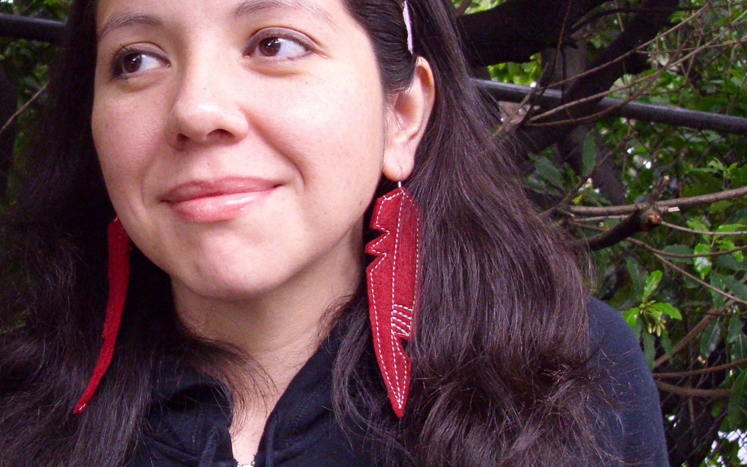 Felt Feather Earrings