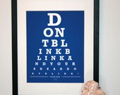 Doctor Who Don't Blink Eye Chart print SMALL VERSION 8x10