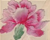Antique Easter Greetings Postcard Used Embossed and Flocked Early 1900s (fpc278)