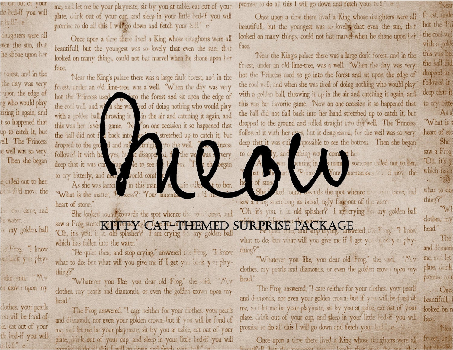 Meow, Cat-themed Surprise Package - Itty Bitty Teeny Tiny Gift - Present