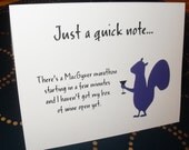 Quick notes - squirrels, booze and MacGyver for, BFF, sister, love (WG158)