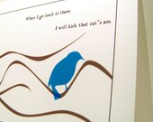 When birds dream -- funny bird card for friend, love, boyfriend, girlfriend (WG165  )
