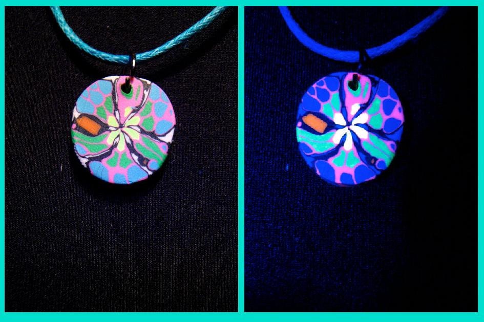 Pink & Blue Blacklight Pendant