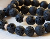 Black Lava Bracelet Volcanic Beads Stackable Bracelet
