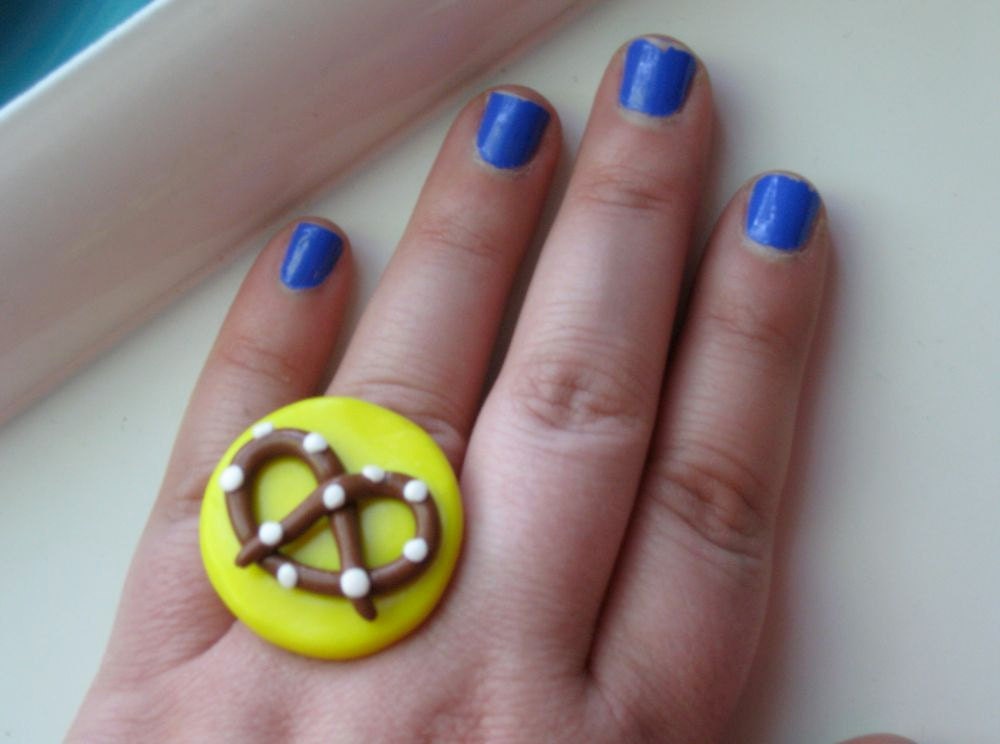 Polymer Clay Pretzel Ring