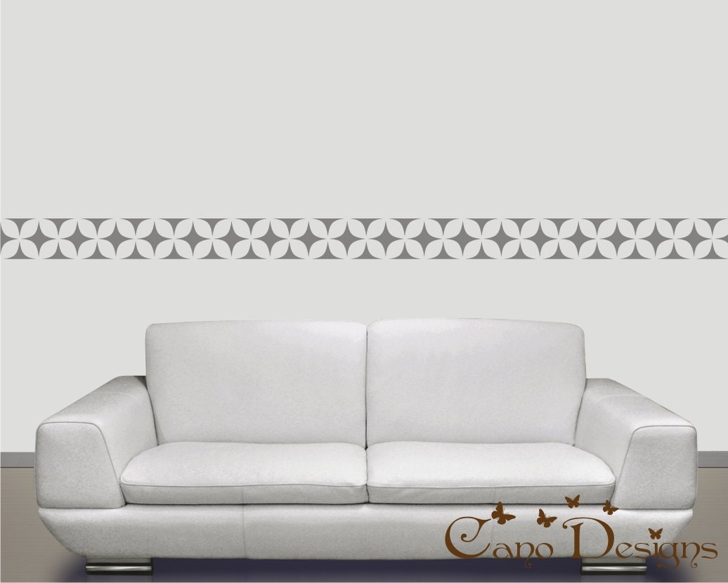 Border Vinyl Wall Decal 14 ft long, home decor , removable wallpaper decal border