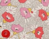 SALE - 1 Yard -  Antique Treasures - Large Floral in pink