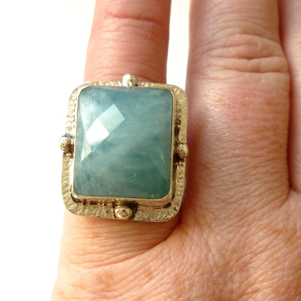 Fabulous Aquamarine Cocktail Ring