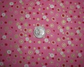 Alexander Henry Fabric Holiday Spot and Dot Pink, Designer Fabric, 1 yard, Clearance