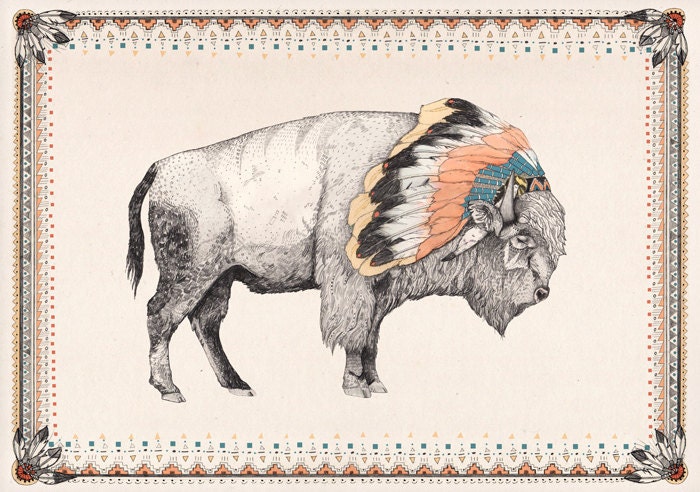 White Bison // A3 print