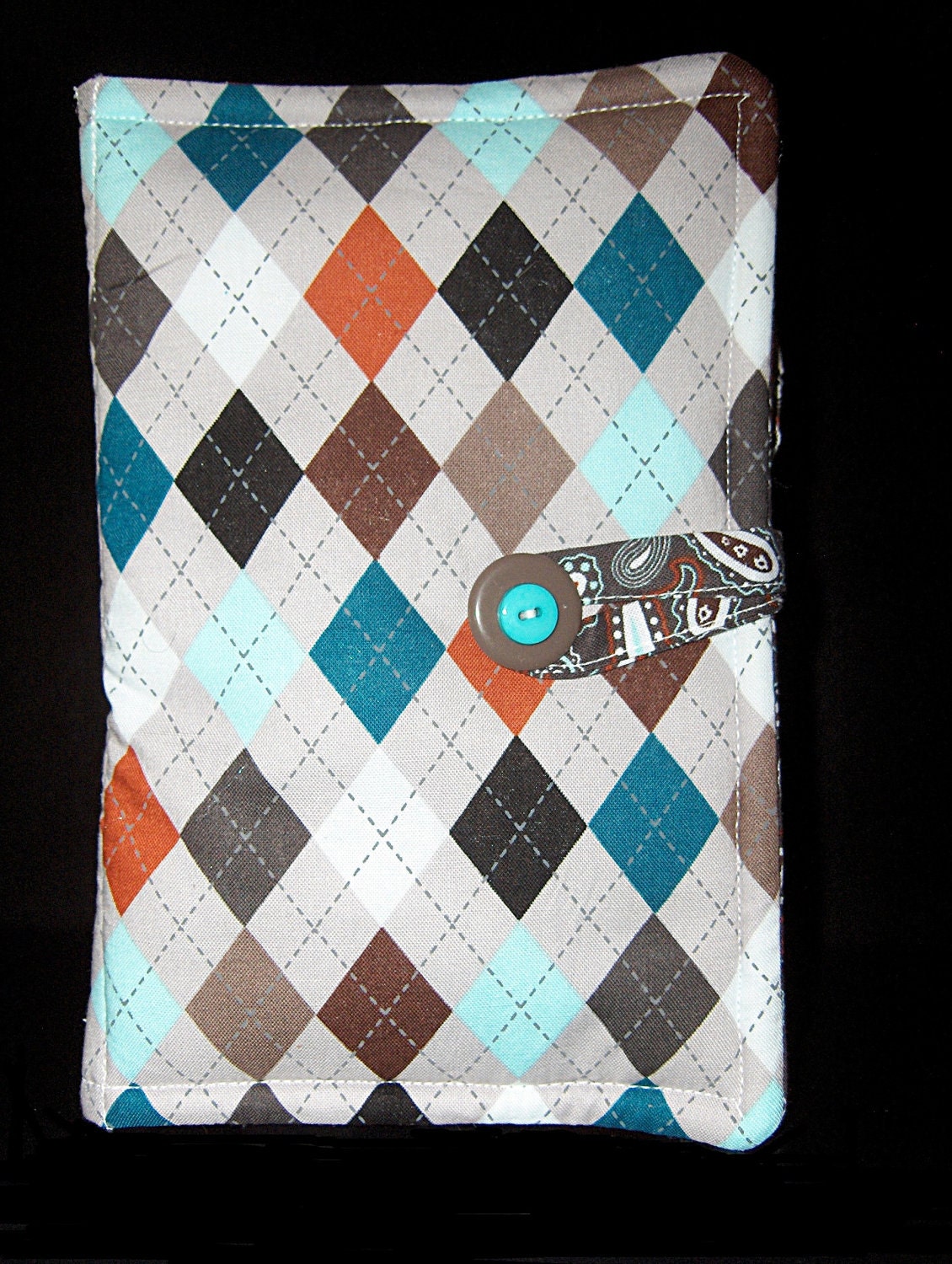 Seth's Awesome Adventure Argyle & Paisley Nook E-reader Case (Ready to Ship)