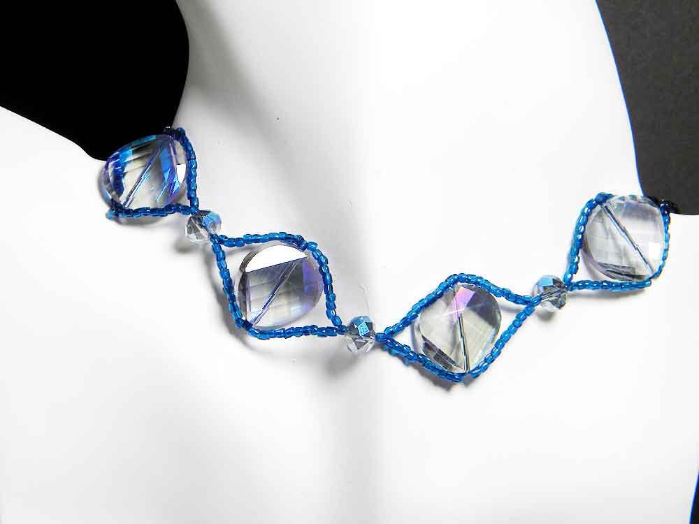 Elizabeth II - OOAK Old Hollywood Crystal Choker Set with Coin and Roundelle Crystals