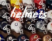 HOLD NICHOLAS - 21 Football Gumball Helmets Old Charms - Make Your Own - Use in Mixed Media Art for Him or Dad