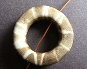 Smoke Fired Large Round Ceramic Bead or Pendant 4