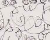 Monk: 'Bemsha Swing' jazz automatic writing drawing/illustration, pen and ink