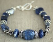 Have You Ever Had it Blue Sodalite and Sterling Bracelet by MixedMediaDesigns1