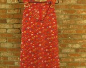 VINTAGE 70s floral hippie mini dress