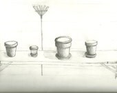 Gardening Day - 8x10 Drawing