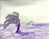 Purple Palm - 8x10 Drawing