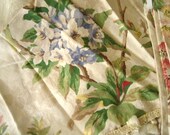 Vintage Fabric Drapery valances with Pom Pom Trim