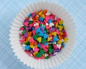 Rainbow Mini Heart Sprinkles for Decorating Cupcakes and Cookies (4 oz)