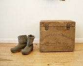 circa 1890 antique crate hand lettered shipping box