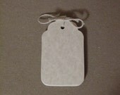 75 Large Blank Scalloped Parchment Tags