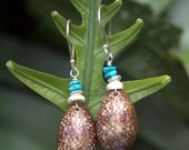 Big Island Cowry & Puka Shell Earrings w/ Turquoise