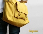 CARSON // LemonChiffon // Luckycann // Handmade // Everyday Canvas Bag